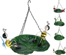 Hanging Metal Bird Bath Decorative Garden Wild Bird Seed Feeder 4 Designs