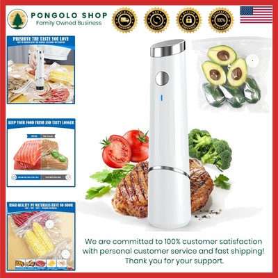 Compact Portable Vacuum Sealer Pump with 30 Eco-Friendly Vacuum Bags Included