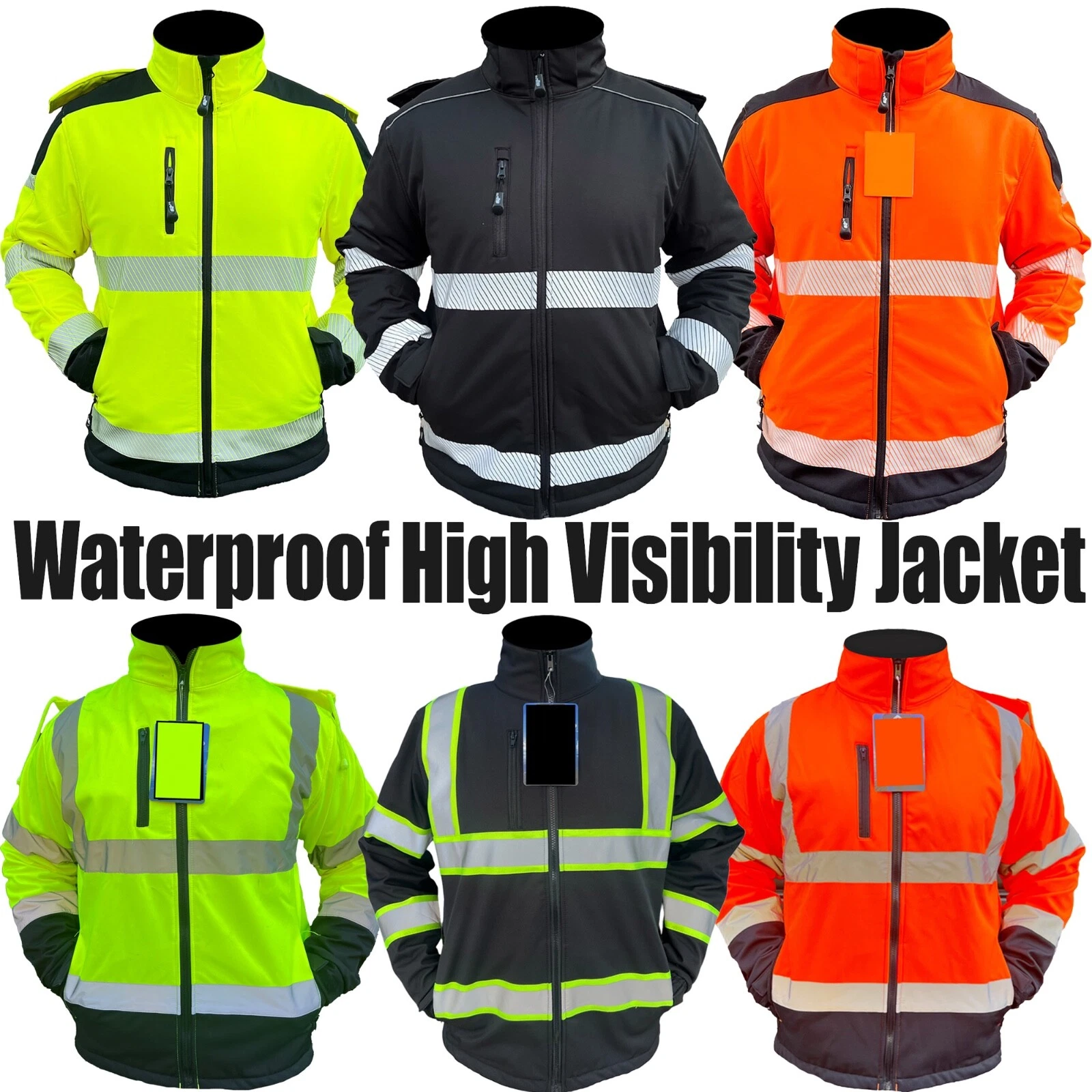 Unisex Safety Jacket High Visibility Reflective Waterproof
Opens in a new window or tab