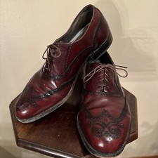 Dexter Wingtip Oxford Burgundy Men's Dress Shoes Size 10 2W US Vintage 564743