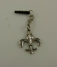 Fleur di li lys dangle cell phone or fits Ipad charm ear cap dust plug french