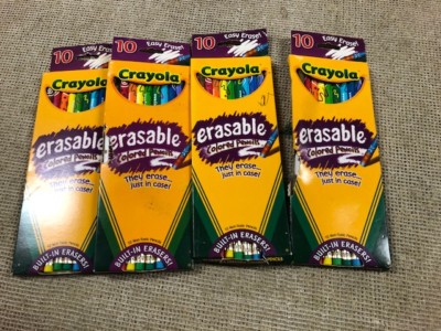 Crayola Radierbare Buntstifte, 10 Stück – Leuchtende Farben, Integrierter Radierer, Leicht Zu Spitzen, Für Schule & Basteln