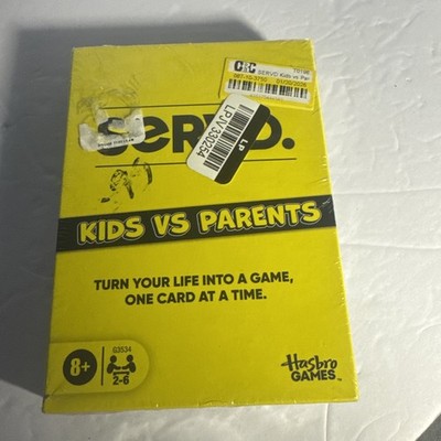 Hasbro Games SERVD Kids vs Parents Card Game, Ages 8+, 2-6 Players, 75 Cards