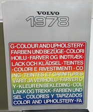1978 Volvo Color Upholstery Options Brochure Folder 244 245 264 Gl