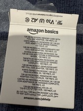 Amazon Basics 128GB Micro SDXC Memory Card A2 U3 100MB/s with Adapter Black