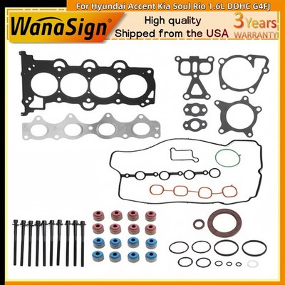 Engine Head Gaskets Set&Seals Kit For Hyundai Accent Kia Soul Rio 1.6L DOHC G4FJ