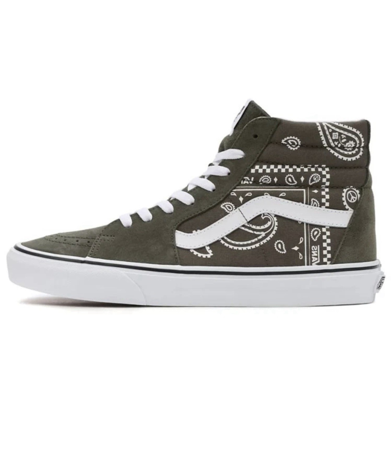 Vans SK8-HI (PEACE PAISLEY) 10 US GRAPE LEAF/TRUE WHITE