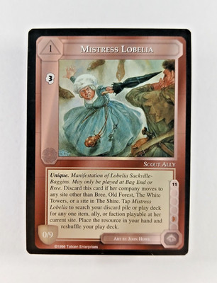 Mistress Lobelia - Middle Earth CCG card (1996 ICE) MECCG Dark Minions LotR