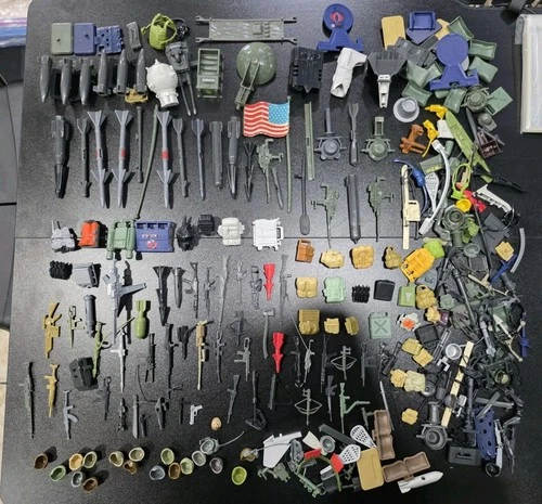 HUGE LOT GI Joe Weapons Accessories Parts Lot Vintage ORIGINAL Hasbro ARAH 1980s