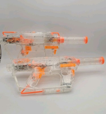 Two NERF E0733 Ghost Ops Modulus Nerf Motorized Light-Up  With 24 Glow Darts