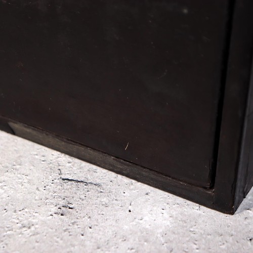 Japanische antike Holz Tansu Kommode klein schwarz Lack Schubladen Bakumatsu - Bild 17 von 24
