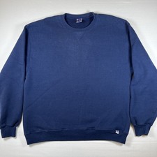Russell Athletic Sweatshirt Mens Large Navy Blue Sweatshirt Pullover Dri-Power