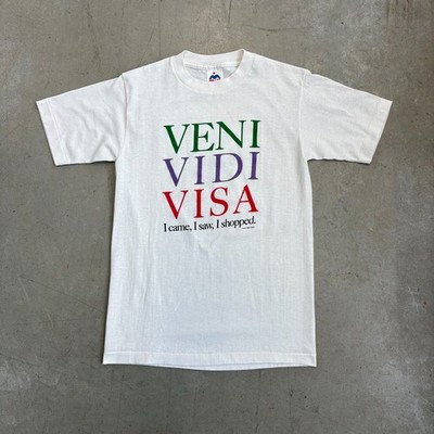 Vintage 90s Veni Vidi Visa Card USA Comedy T-Shirt Medium