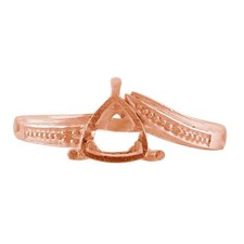 925 Sterling Silver 7mm Trillion Semi Mount Solitaire Ring For Engagement Ring