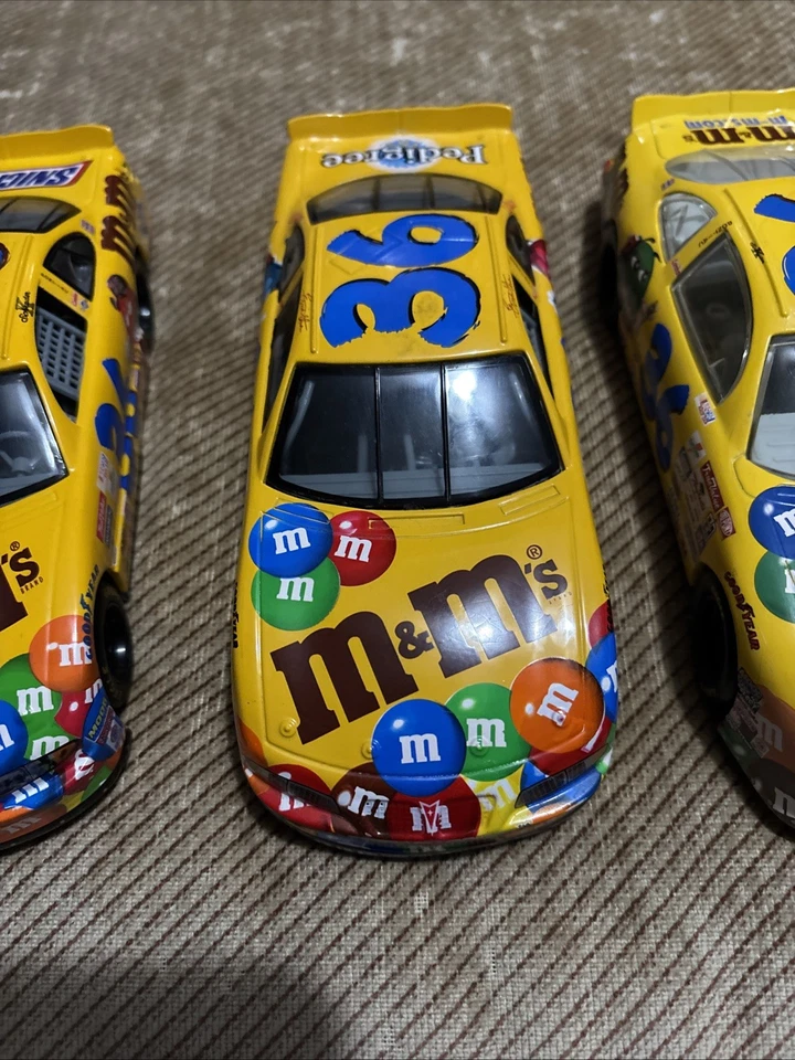 Vintage M&M’s NASCAR Display Cars Lot of 3 Race Cars Car #36 - Image 4 of 4