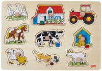 Goki 57908 - Steckpuzzle - Bauernhof I (Us Import)