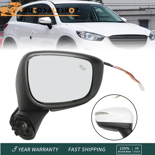 For 2015 2016 Mazda CX-5 Passenger Side Mirror w/ Blind Spot + Turn Signal 9-Pin