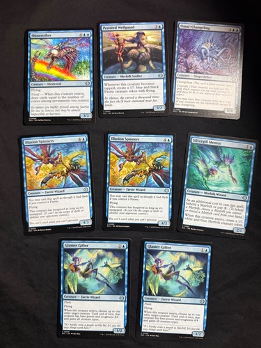 MTG Lorwyn Eclipsed Blue Card Lot x8 Illusion Spinners Shinestriker ECL