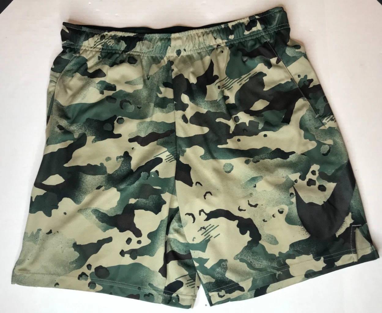 Nike Dri-Fit 5.0 Large Training Shorts Camouflage Big Swoosh DJ0282-355 Men