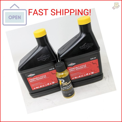#ad Briggs and Stratton Pack of 2 100005 SAE 30 Engine Oil 18oz Bottle and Fuel Tr $32.69