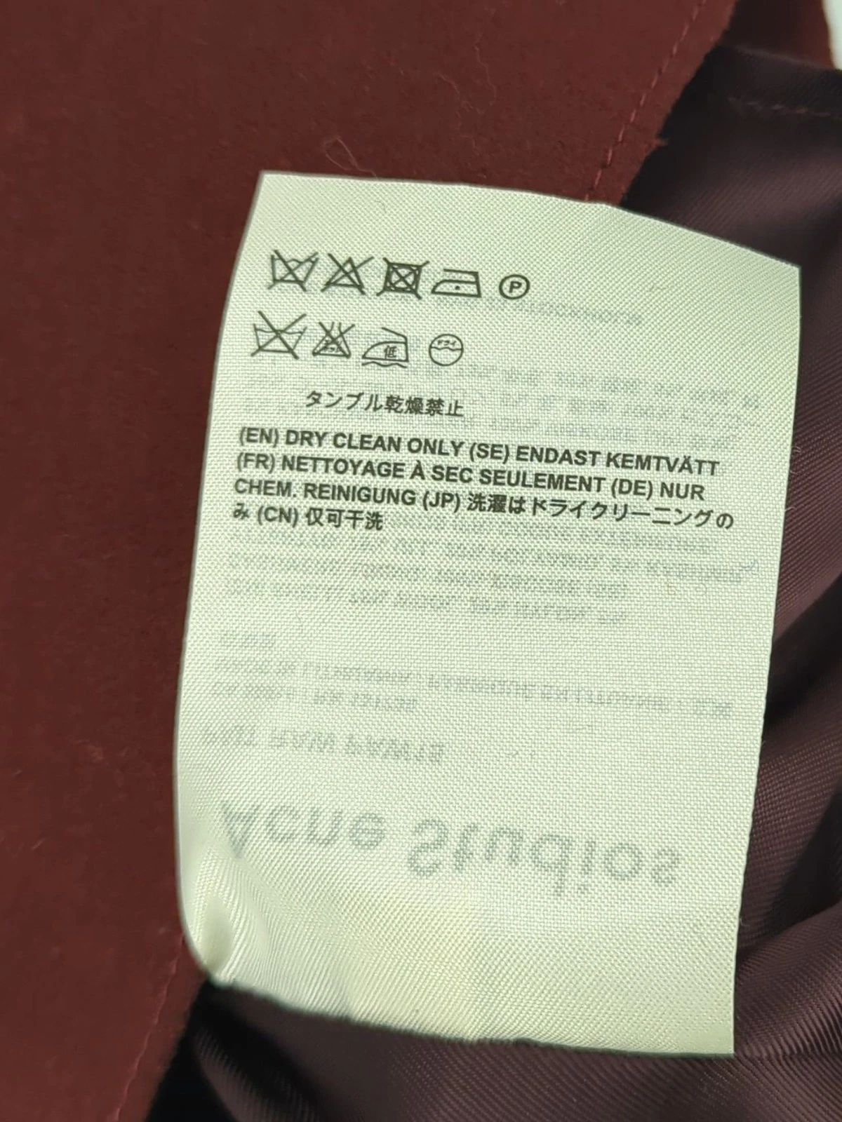 Acne Studios Gonna Midi Donna UK 12 Lana Marrone con Nylon Midi A Line