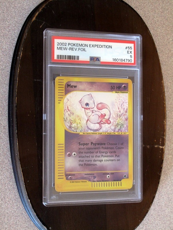 2002 Pokemon Mew Reverse Holo #19/165 - Expedition E Reader Set - PSA 5