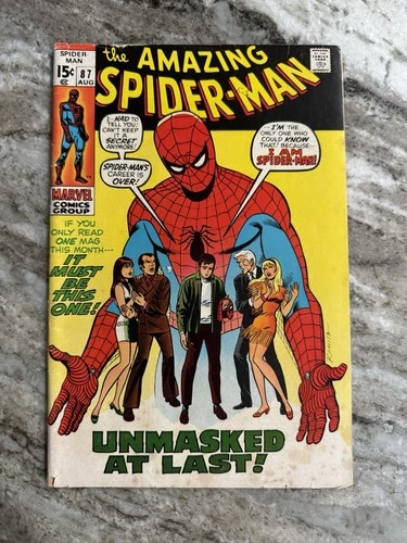 Amazing Spider-Man #87 Death of Captain Stacy Marvel Comics 1970 VG 🔥