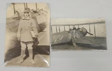 WW1 Biplane Original Photos Photographs Airplane & Pilot World War 1
