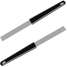 EASTROCK Guiro Scraper Latin Percussion Comb-Style 12 Narrow, Black 2