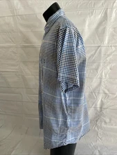 Daniel Cremieux Shirt Men's XXL Blue & Black Plaid Button Up Short Sleeve #