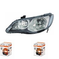 Halogen Scheinwerfer Links HB4/HB3 FüR Honda Civic VII Stufenheck Inkl. Lampen