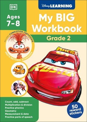Disney Learning Big Workbook Grade 2 : Math & English Workbook for Kids Aged ...