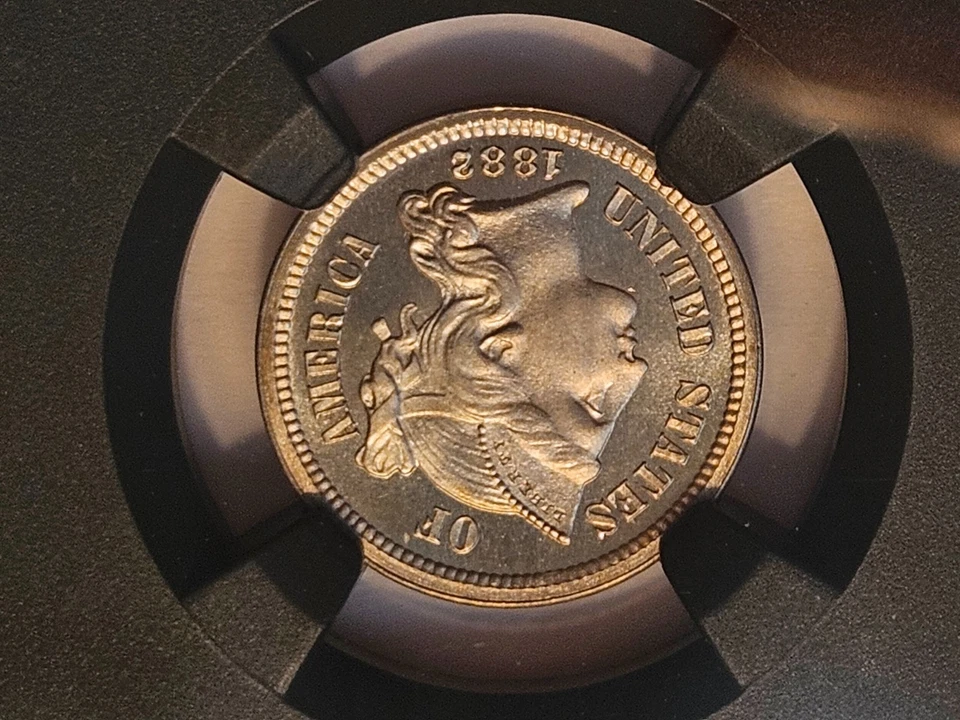 1882 Nickel Three Cent Piece Proof Coin NGC PF67 PR67 HIGH GRADE LOW MINTAGE - Image 4 of 4