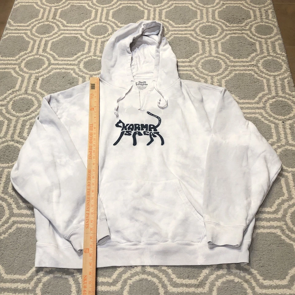 Sudadera con Capucha Taylor Swift Midnights Karma is a Cat Talla 2XL Blanca Gris Foto 4 de 4