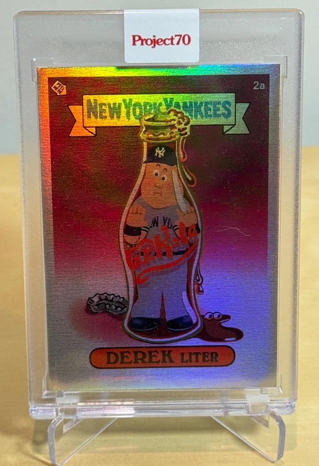 DEREK LITER JETER * RAINBOW FOIL /70 * 2021 TOPPS PROJECT 70 KEITH SHORE GPK 737 - Image 3 of 4