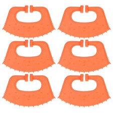 6-Pack Thickened Cow Nose Rings for Calf Cattle Prevent Sucking Orange