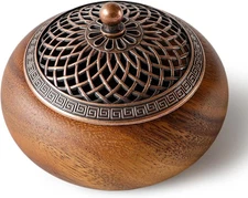 Incense Burner, Acacia Wood Holder Color 