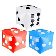 3 Pcs Jumbo Inflatable Giant Dice for Indoor and Outdoor Broad Game, Ludo and