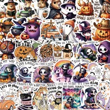 Halloween Stickers for Journaling  Scrapbooking - 130 Cute Spooky