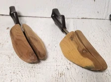 Vintage Wooden Shoe Trees Keepers Shapers Adjustable