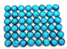 TINY Lot 48 pcs round gorgeous DICHROIC earring bracelet FUSED GLASS C9 CABS