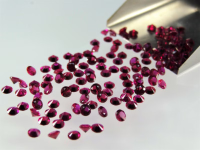 20 Pcs Natural Red Ruby Round Cut 5 mm Loose Gemstone IDGL Certified D7