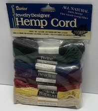 Darice Jewelry Designer - Hemp Cord - 6 Ply Beading Hemp Twine 8 colors 6.4m NEW