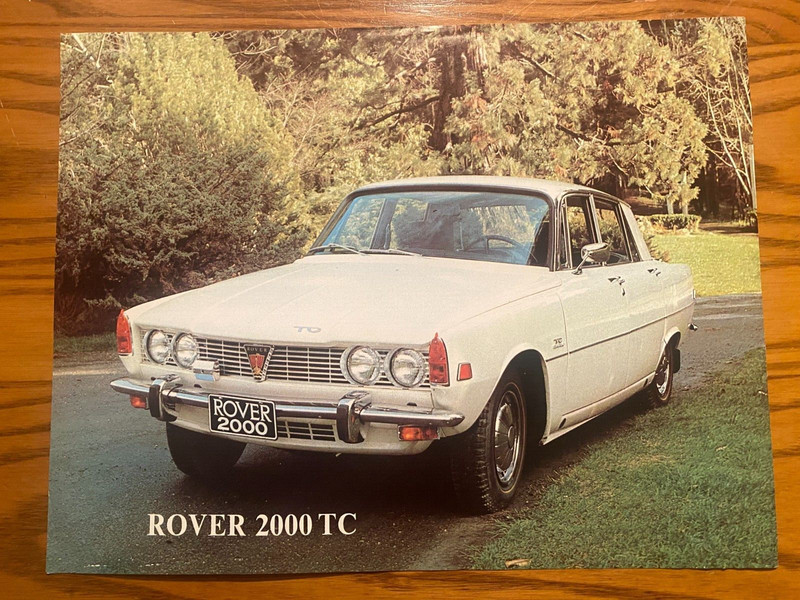 1968 Rover 2000 TC Sales Brochure - Single Sheet - Rare British Layland Sedan