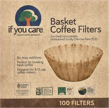 If You Care Coffee Filter Baskets ( 1X100 CT ), Fits 8-12 Cup Drip Coffee Makers