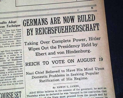 ADOLPH-HITLER-Becomes-Fuhrer-of-Germany-WAR-OF-PEACE-in-Europe-1934-Newspaper