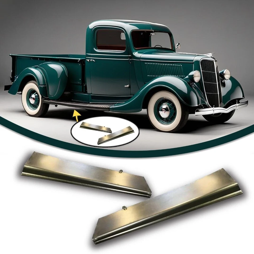 Juego de estriberas de acero de 1/2 tonelada Ford Pickup Truck 1935 1936,37 NUEVO Foto 2 de 2