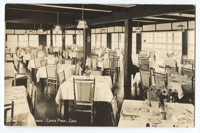  Interior Arts & Crafts Lighting Chalet Ranch Estes Park Colorado Postcard RPPC