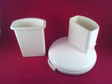 Oskar Sunbeam Model 14081 Food Processor Replacement Part Lid & Pusher white.