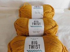 Big Twist Living Mustard lot of 3 Dye Lot 199314